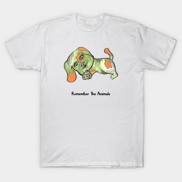 Remember The Animals Funny Dog Beagle T-Shirt (Animal Shelter & Rescue) T-Shirt by Olloway